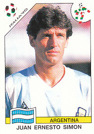 Juan Ernesto Simon WC 1990 Argentina samolepka Panini World Cup Story #214